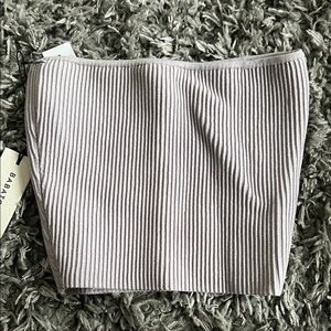 BABATON Ribbed Gray Skirt